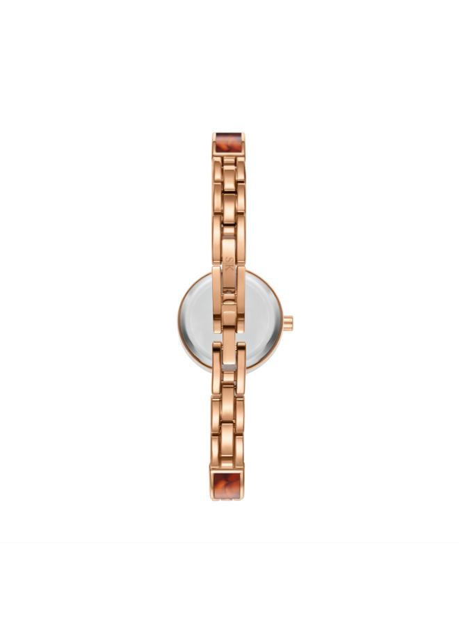 كينيث سكوت ساعة يد نسائية من خليط معدني وأسيتات بلاستيك بعقارب - Image 3