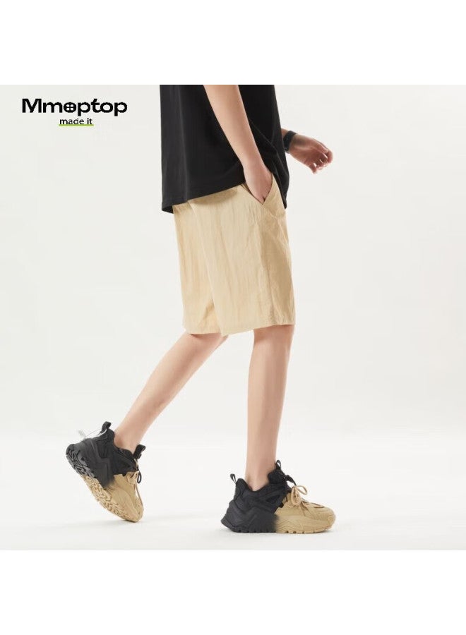 Mmoptop Men's Cargo Shorts, Summer Casual Sports Outdoor Thin Cool Straight-leg Five-point Pants Bjq01p Apricot Color 4XL - Image 3