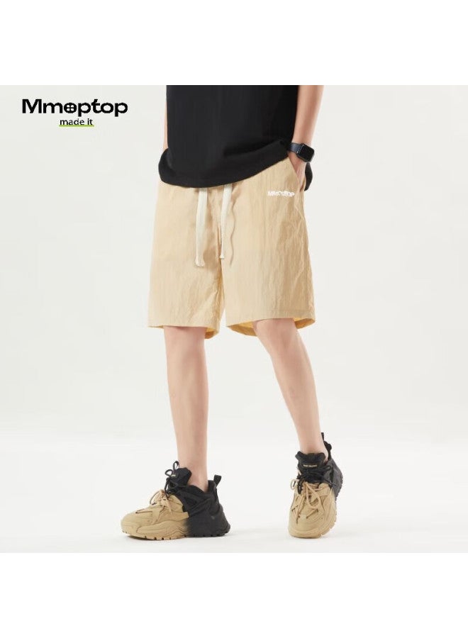 Mmoptop Men's Cargo Shorts, Summer Casual Sports Outdoor Thin Cool Straight-leg Five-point Pants Bjq01p Apricot Color 4XL - Image 5