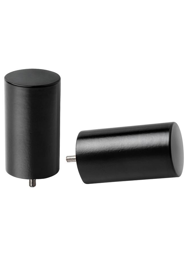 Zaboon Finials, 1 Pair, Black - Image 1