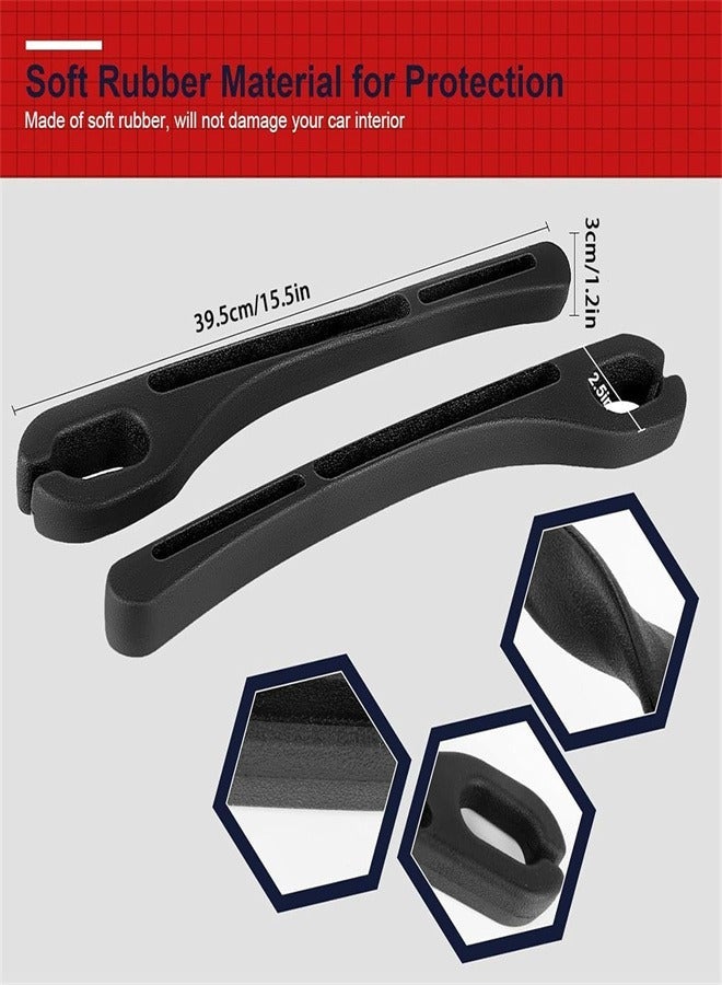 Car Seat Gap Filler, 2 Pack Car Gap Filler Prevents Things from Falling Out with Seat Belt Holes, Auto Crevice Blockers Fill Gap in Between Seat and Console, Universal for Most Cars, Trucks and, Black - Image 2