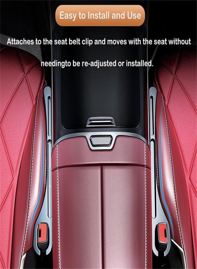 Car Seat Gap Filler, 2 Pack Car Gap Filler Prevents Things from Falling Out with Seat Belt Holes, Auto Crevice Blockers Fill Gap in Between Seat and Console, Universal for Most Cars, Trucks and, Black - Image 3