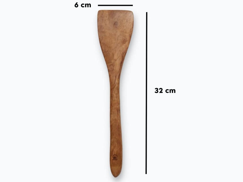 Vesta Homes Vesta Homes Neem Wood Spoon Compact Flip SpatulaLadle for Cooking DosaRotiChapati Soup and Vegetables Premium Wooden Kitchen Tools No Polish Naturally Antibacterial NonStick Handcarved Set of 3 - Image 4