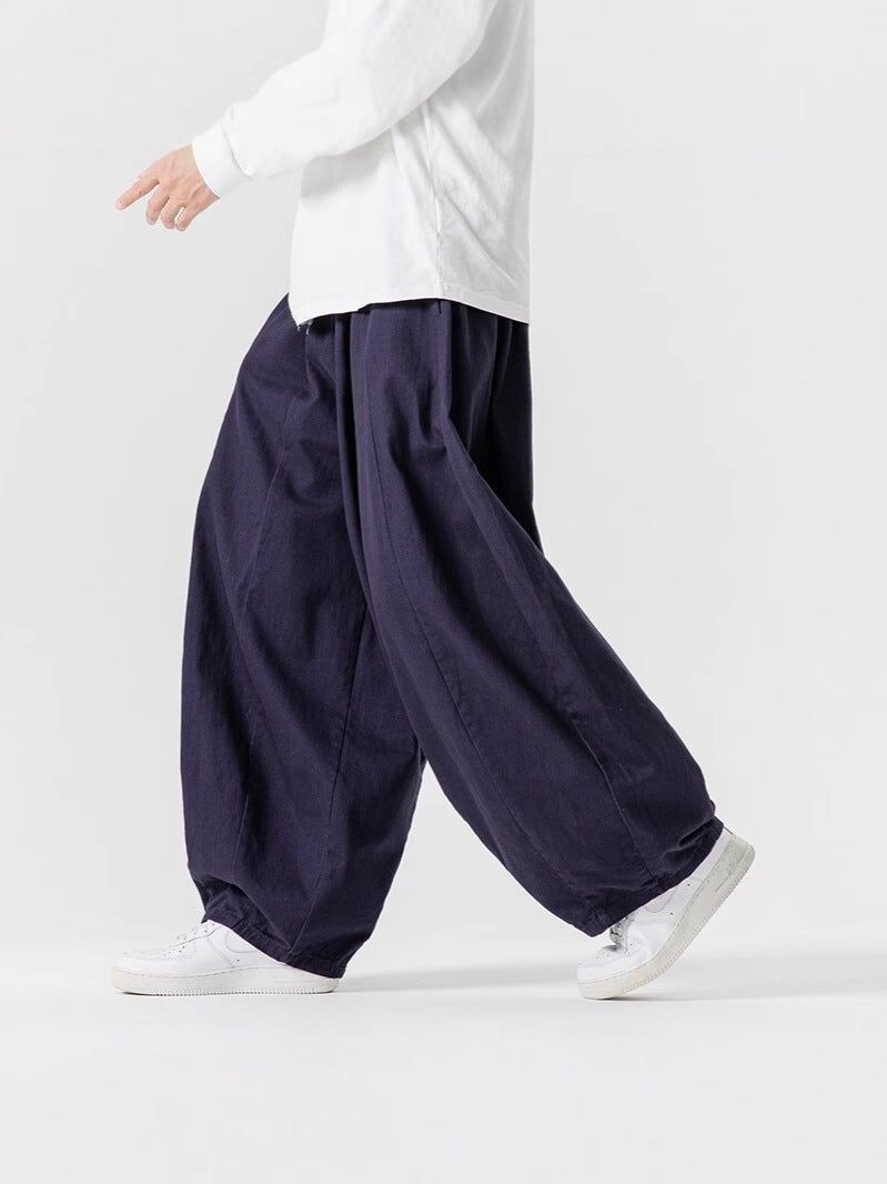 2025 Plus Size Japanese Workwear Casual Pants Retro Korean Wide Solid Color Loose Wide Leg Pants Hong Kong Style Neutral - Image 5