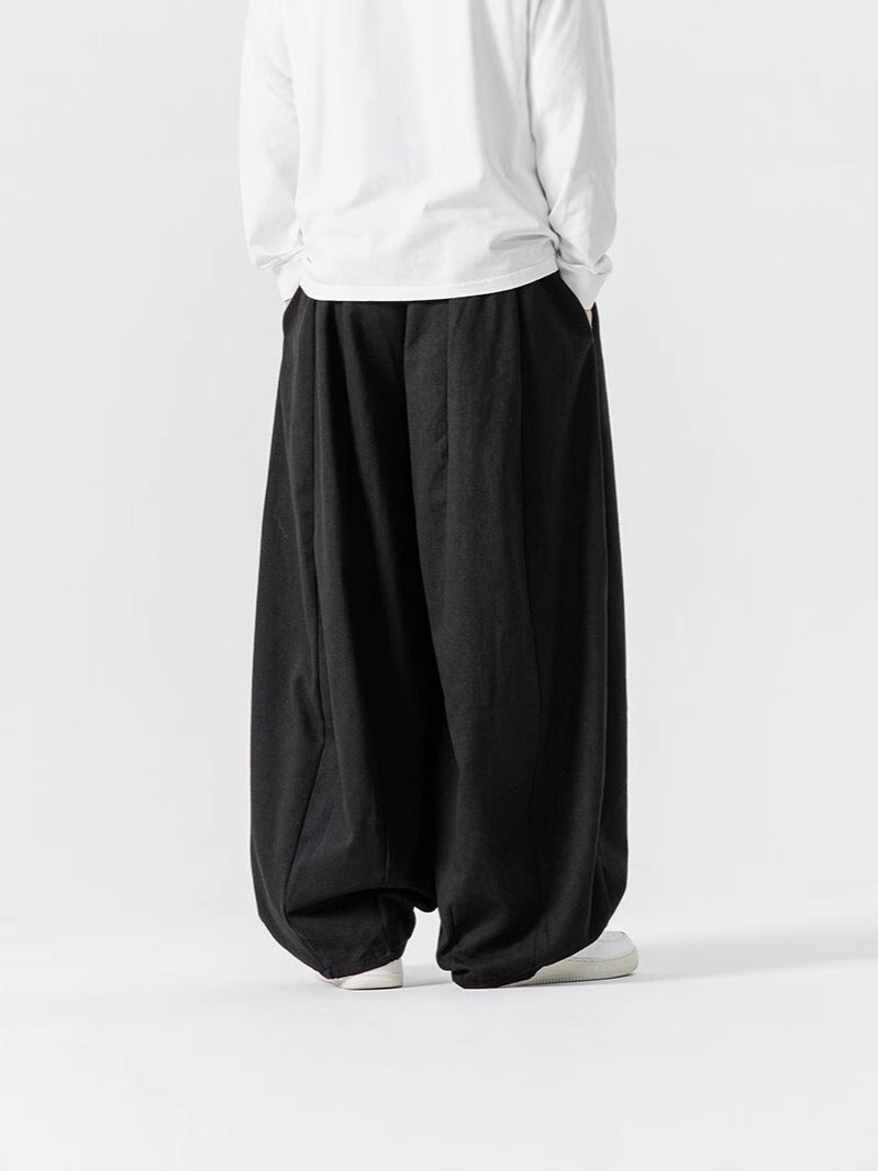 2025 Plus Size Japanese Workwear Casual Pants Retro Korean Wide Solid Color Loose Wide Leg Pants Hong Kong Style Neutral - Image 4