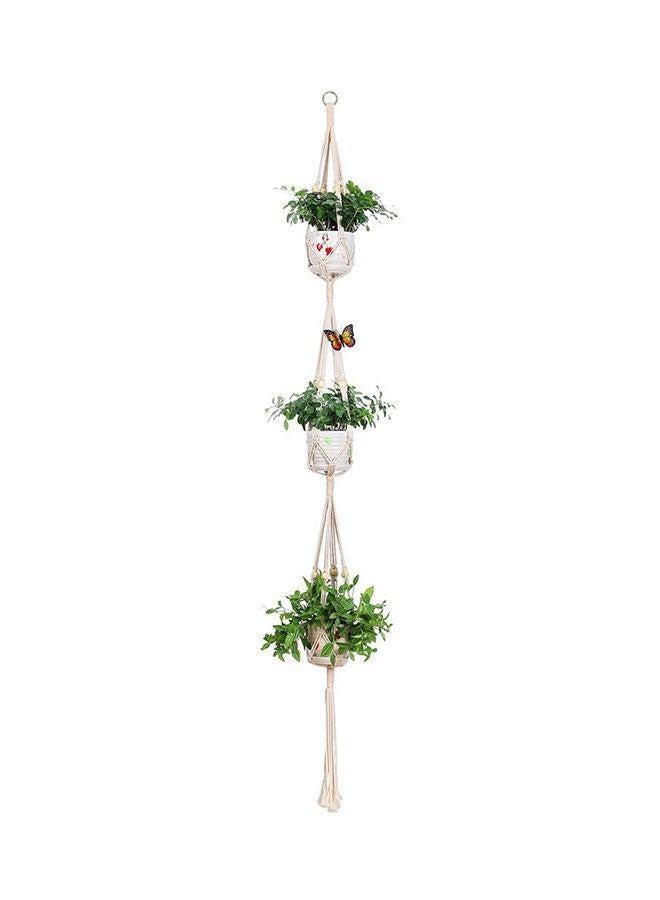 Generic Hand Made Macrame Plant Hanger Multicolour 1x1x1centimeter 