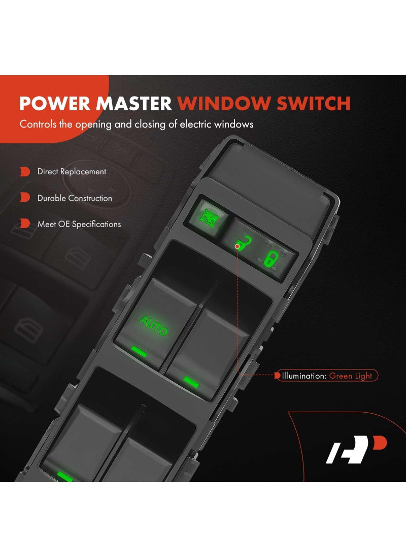 A-Premium A-Premium Master Power Window Switch with 1 Single Auto Compatible with Chrysler 200 300 Sebring Dodge Avenger Caliber Dakota Magnum Jeep Compass Patriot Mitsubishi Raider Front Left Driver Side  - Image 3