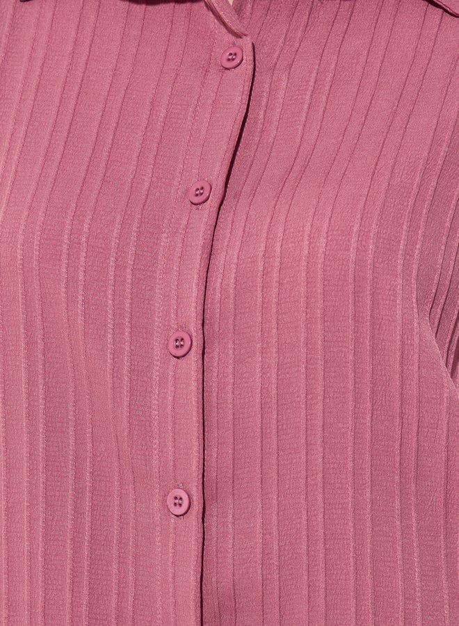 Take Two Textured Long Sleeve Shirt and Pants Co-Ords - Image 4