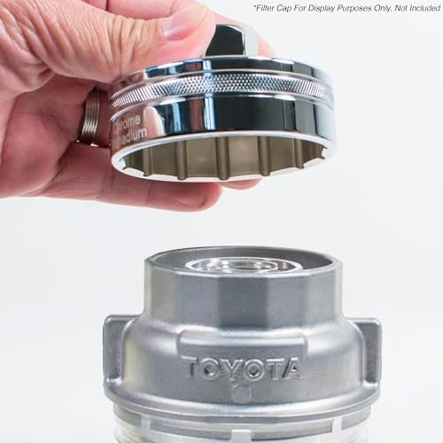 Tool Guy Republic Forged Chrome Vanadium Oil Filter Wrench Socket for Toyota, Lexus, Scion, Type Oil Filter Housings - 64mm 14 Flats - Image 3