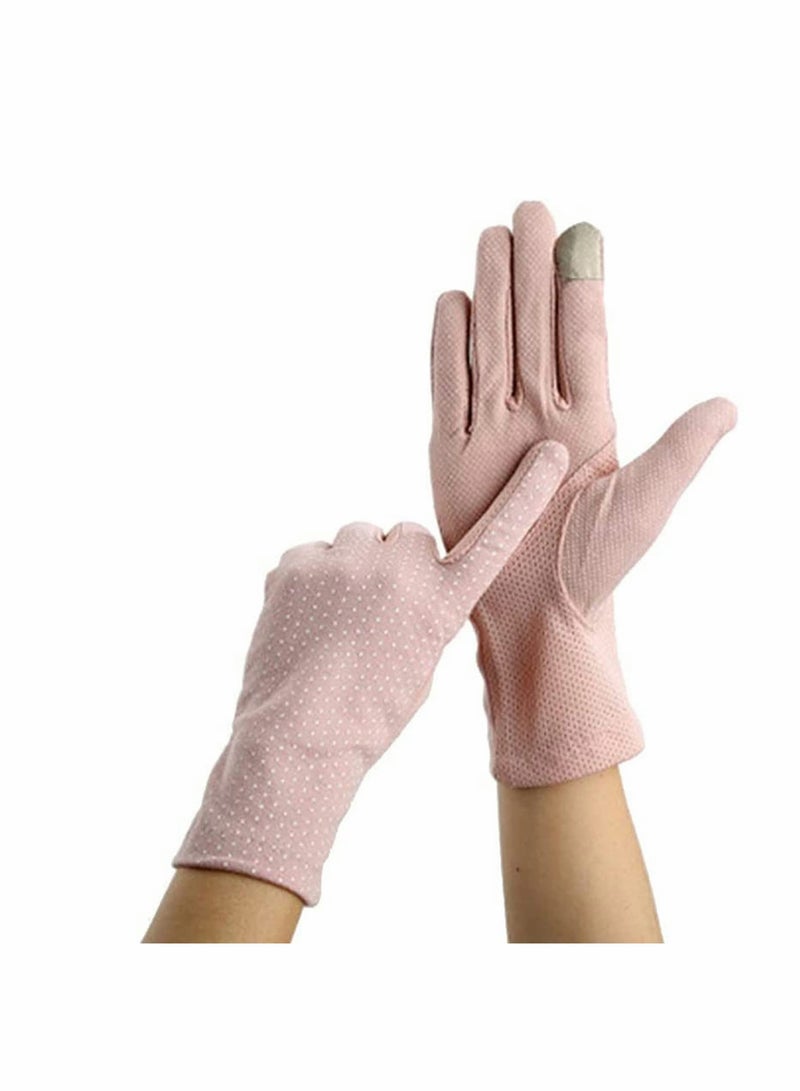KASTWAVE Summer Lady Cycling Anti-Skid Sun Protection Lace Gloves, Women's Thin Cotton Sunscreen Gloves for Driving Spring and Autumn  - Image 5