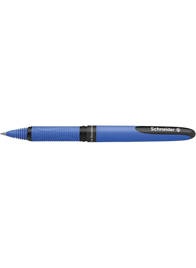 Schneider One Hybrid C Rollerball Pen 0.3 Mm Hybrid Conical Tip Light Blue Barrel Black Ink Box Of 10 Pens 183101 - Image 3