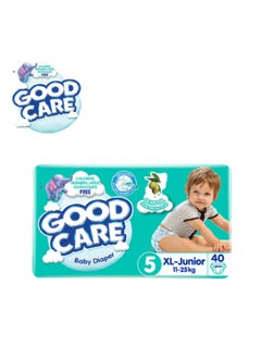 GOOD CARE Olive Oil Diaper X-Large - Junior, Size 5, 11-25 Kg, 40 Count- Twin  - Image 1