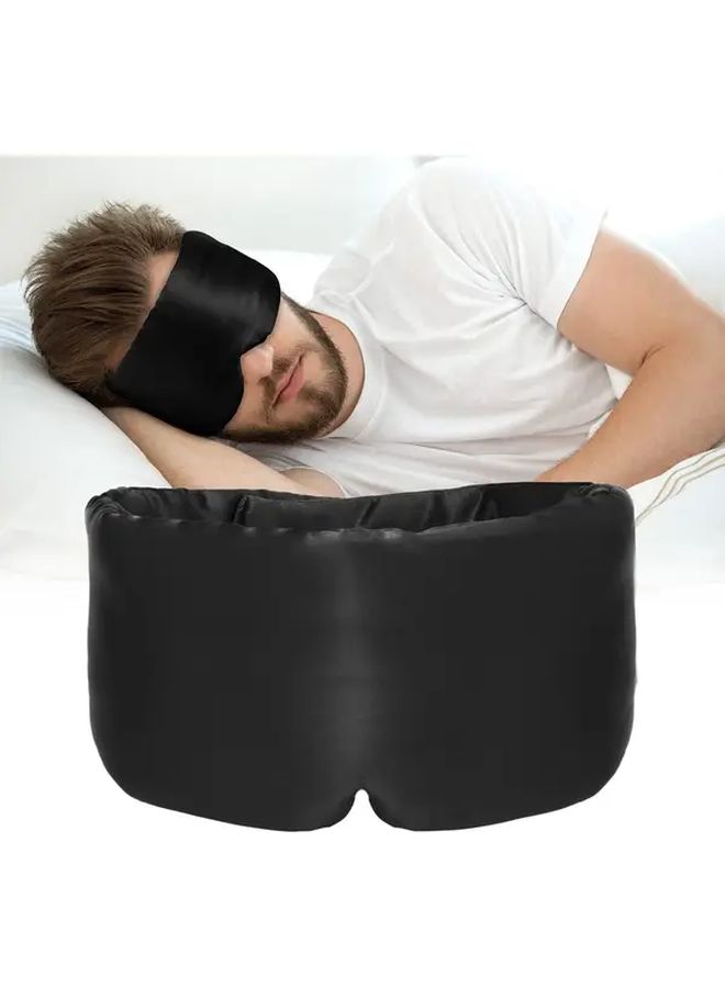 Deep Blue Cooling Sleep Mask Blackout Eye Mask Full Coverage Includes Earplugs - Image 4