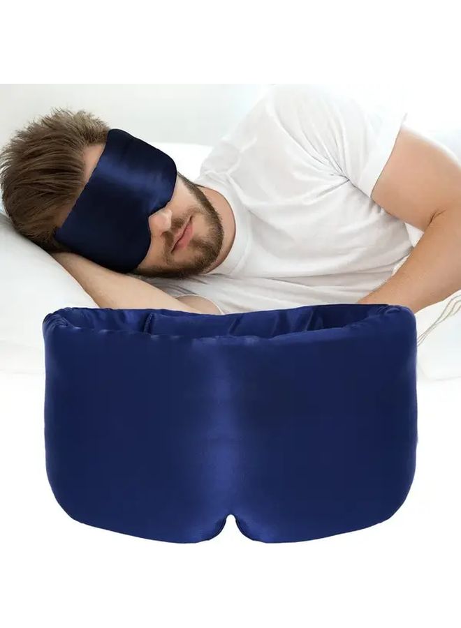 Deep Blue Cooling Sleep Mask Blackout Eye Mask Full Coverage Includes Earplugs - Image 5