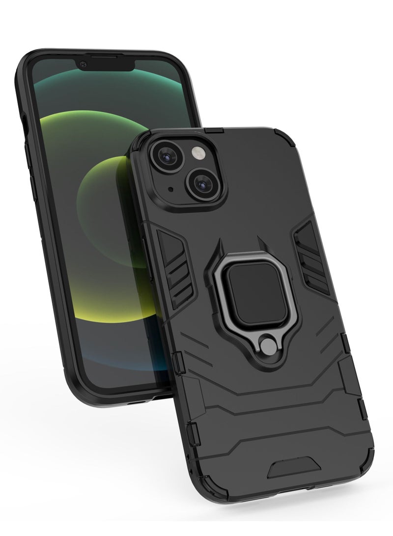 Black Protective Case Cover With Finger Ring Holder For iPhone - Image 3