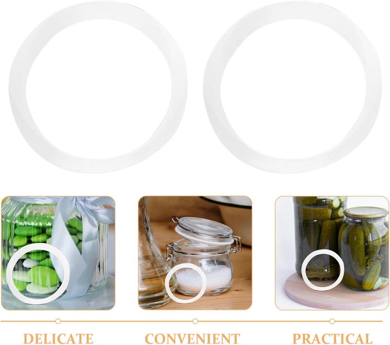 20pcs 70mm Wide Mouth Mason Jar Silicone Sealing Rings Leakproof Flexible Gaskets for Home Canning Storage Jars Airtight Seal Replacement - Image 3