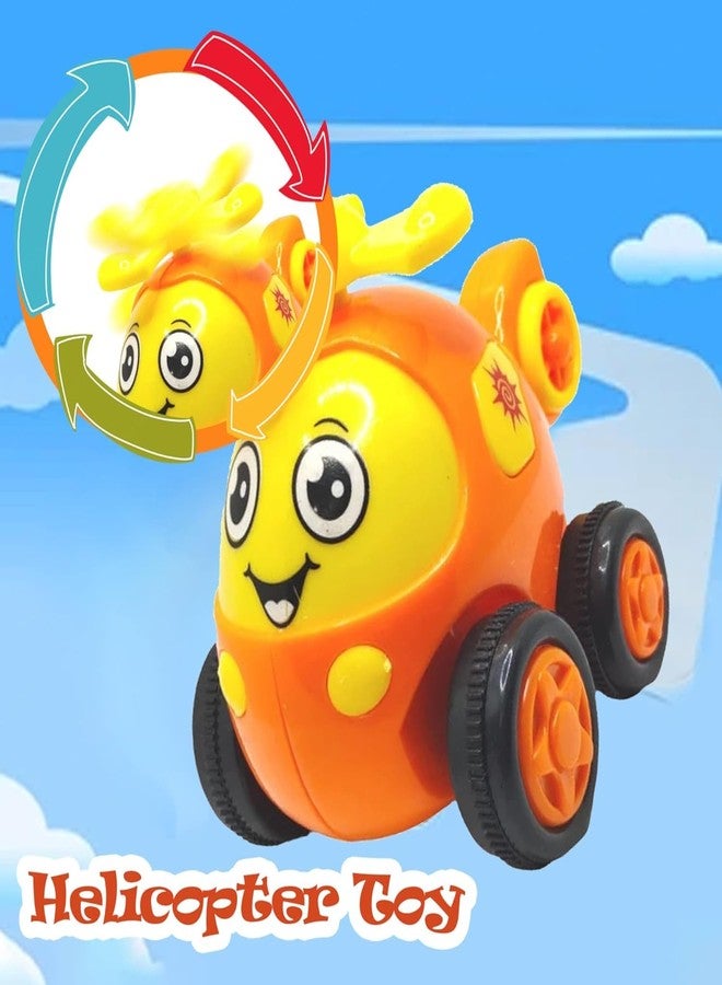 SHUDAUSHI® Friction Powered Toy Cars Pull Along Toys for Kids, Car Toys, Scooter for Kids Birthday Gift Toys for Toddler Pull Back Toys for Kids New Born Baby Toys (Scooter & Helicopter) - Image 4