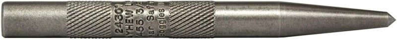 24301 Knurled Center Punch, 3/8", Black Oxide Finish