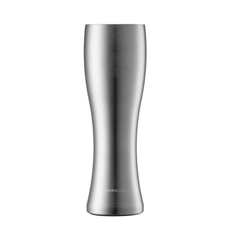 LocknLock Beer Tumbler Stainless Steel Double Wall Insulated, 19oz/560ml, Silver - Image 1