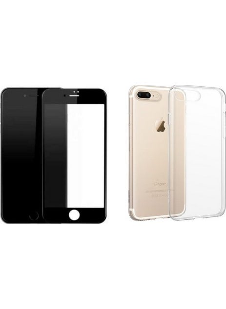 EPRO Apple iPhone 7 Plus White Ceramic Matte Glass + Silicone Case  - Image 2