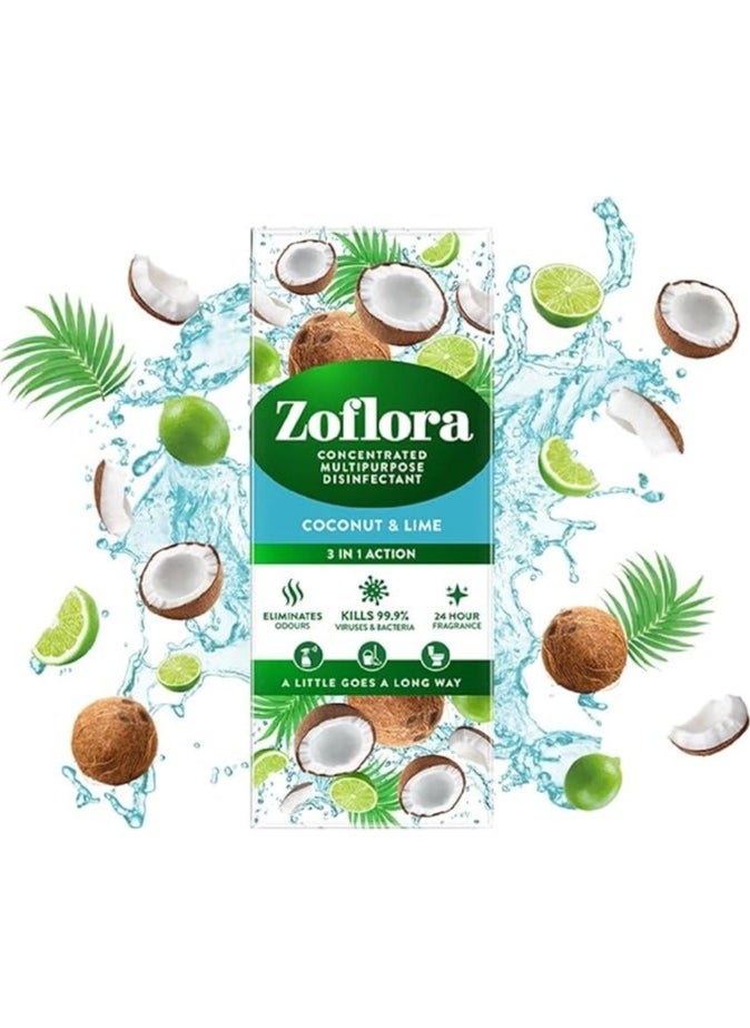 Zoflora Concentrated Multipurpose Disinfectant Coconut And Lime  - Image 2