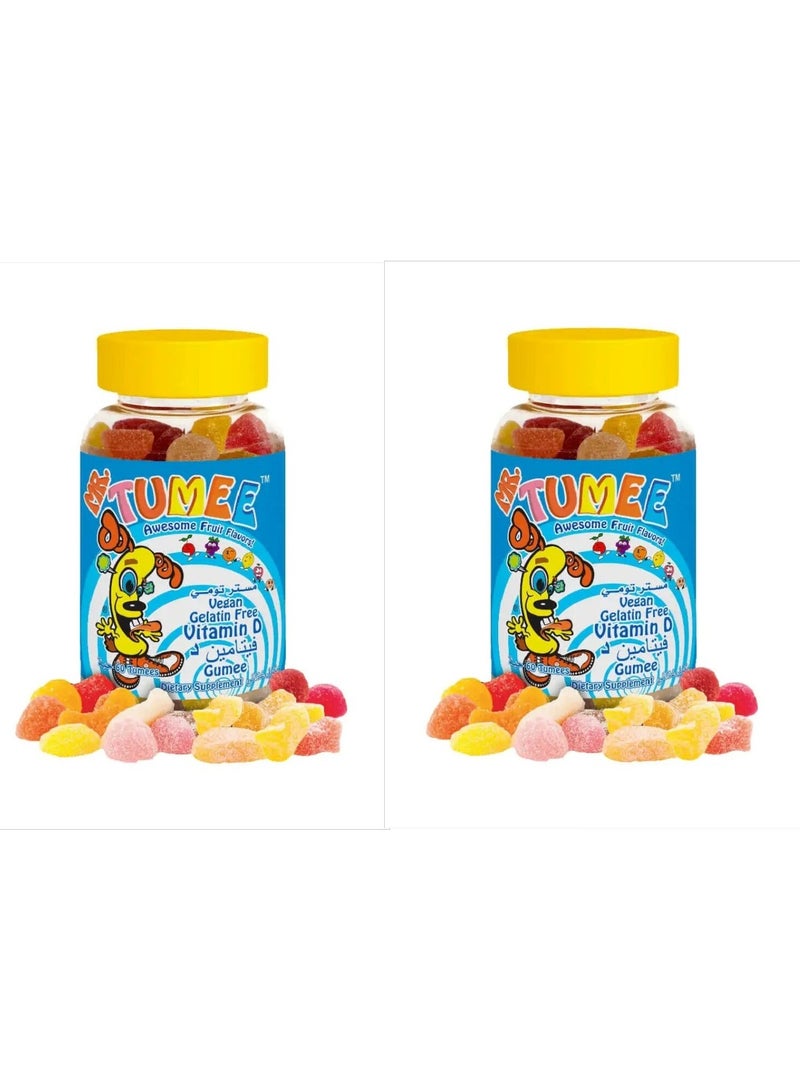 MR.TUMEE Mr. Tommy's Vitamin D Chewable Gumee 60 pc Two pack