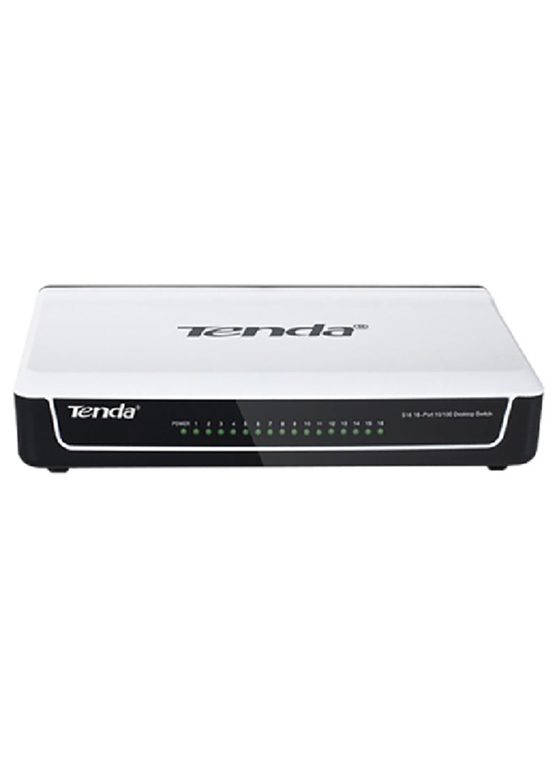 Tenda S16 With 16-Port Unmanaged Desktop Fast Ethernet Switch White - Image 3