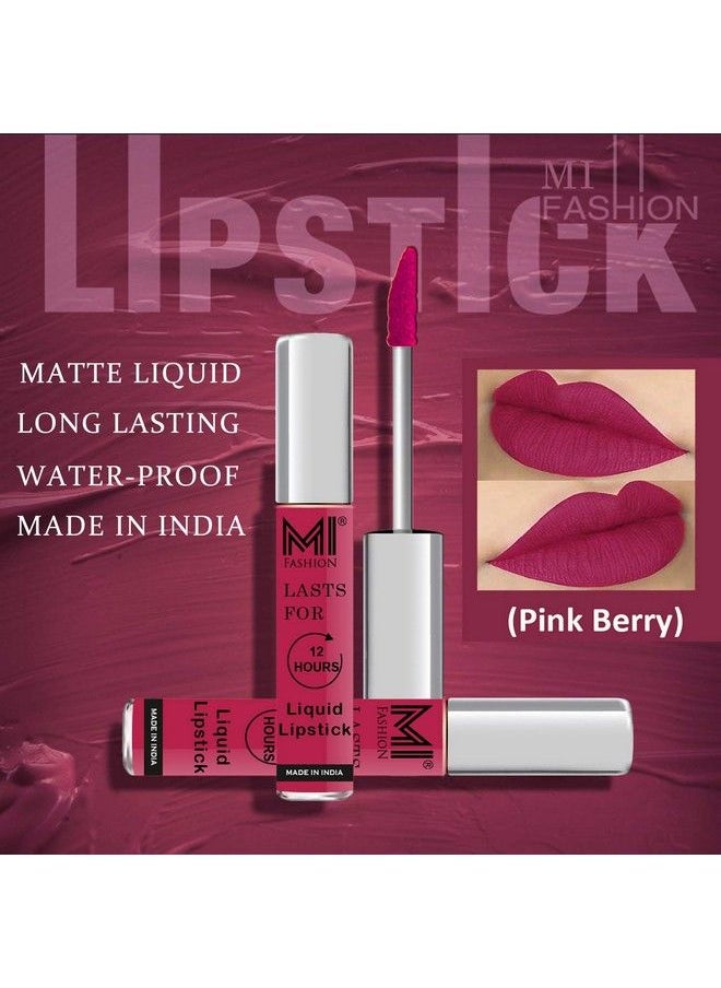 MI FASHION Lipstick Matte Combo Liquid Pink Lipsticks Peach Lipstick Pink Lipsticks Set Of 3 Pcs  - Image 4
