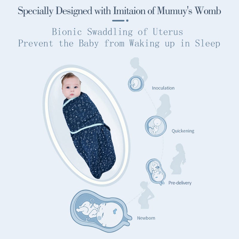 Baby Swaddle 65X51cm Premium Cotton Soft Fabric - Mummy-like Soothing Design Cotton Blanket for Newborn Nursery - Image 5