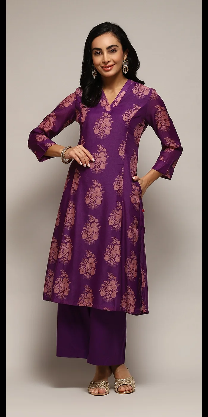 بيبا مجموعة بدلة بالبالازو كورتا بطباعة على شكل أ لاين من فوليت بوليستر