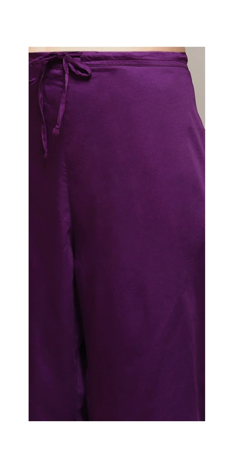 Biba Violet Voilet Polyester A-Line Printed Kurta Palazzo Suit Set for Women | Best Price UAE