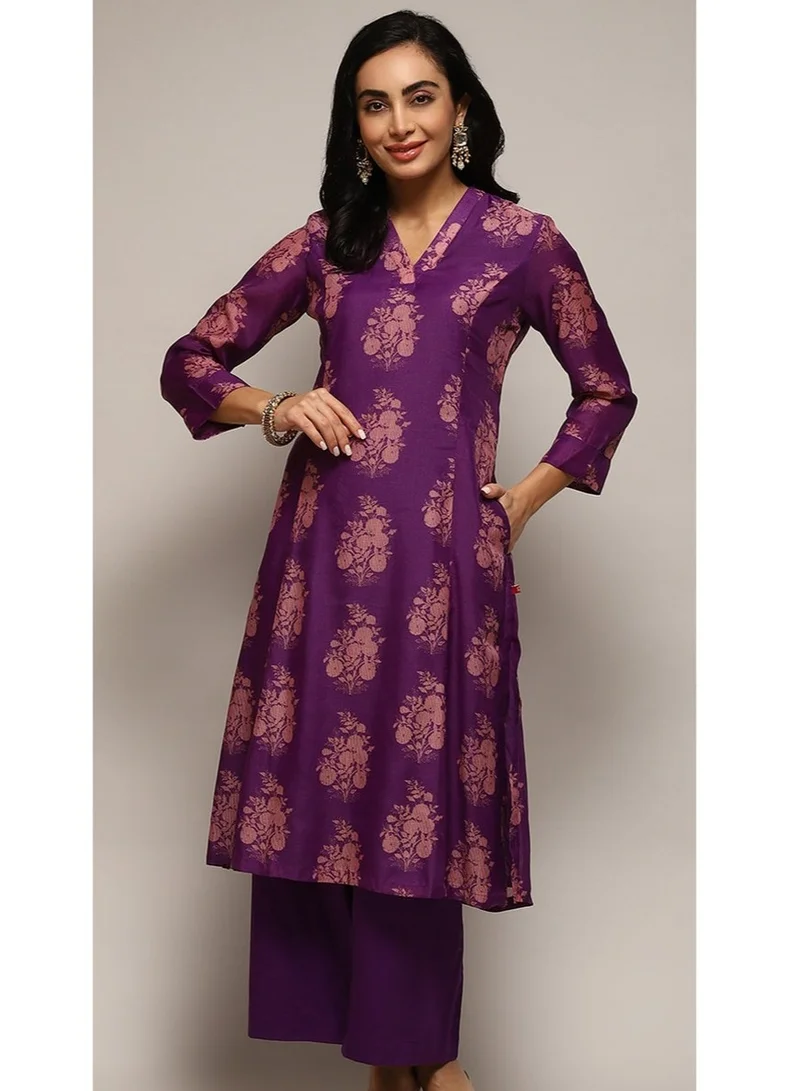 بيبا مجموعة بدلة بالبالازو كورتا بطباعة على شكل أ لاين من فوليت بوليستر