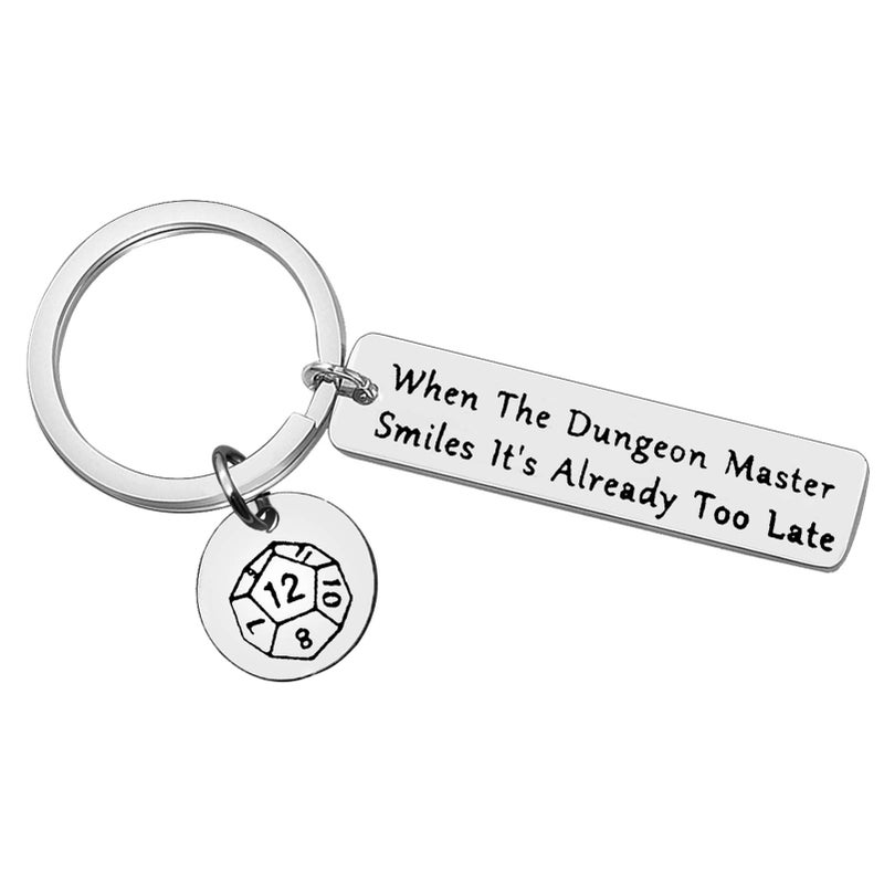 Xiahuyu Keychain Gift for Dungeon Master for DM Gift When The Dungeon Master Smiles Its Already Too Late Keychain DND Gifts RPG Gamer Gifts for Dungeon Masters Fans - Image 3