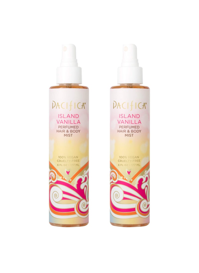 Pacifica - Pacifica Beauty, Island Vanilla All Natural Hair and Body Mist Spray, 100% Vegan, Cruelty & Phthalate & Paraben-Free, Clean Fragrance, 12 Fl Oz, Pack of 2 - Image 1
