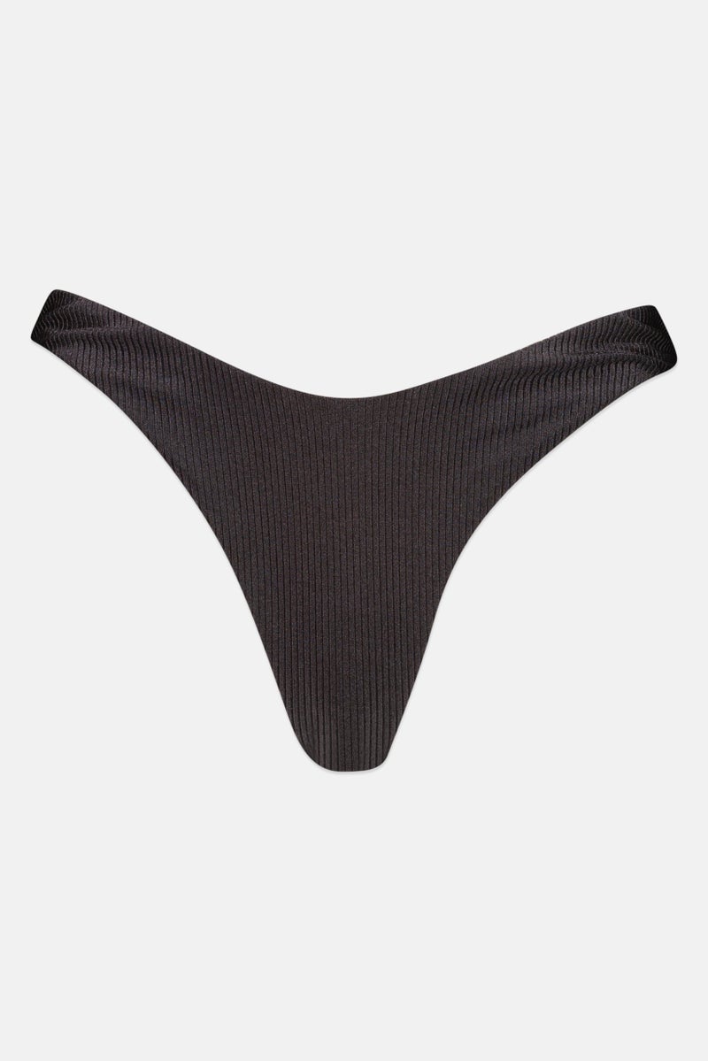 Aerie Women Textured Cheeky Panty, Black - Image 2