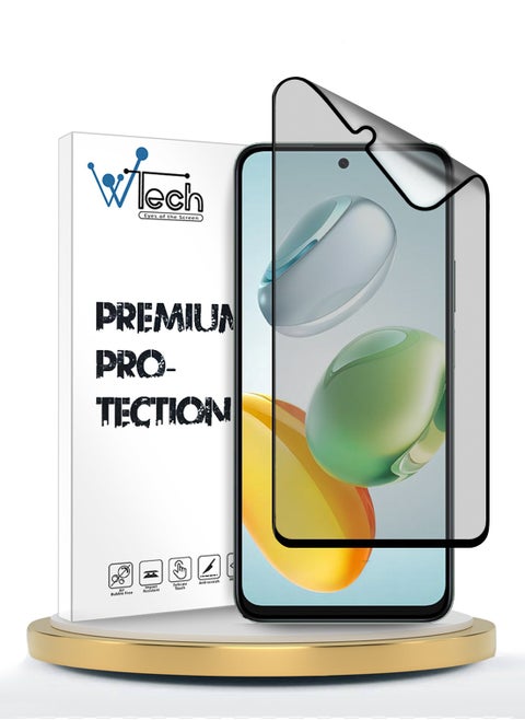 Honor X7c 4G 2024 Nano Ceramic Privacy Full Glue Full Cover Matte Flexible Screen Protector (MSCNMP) - Clear/Black