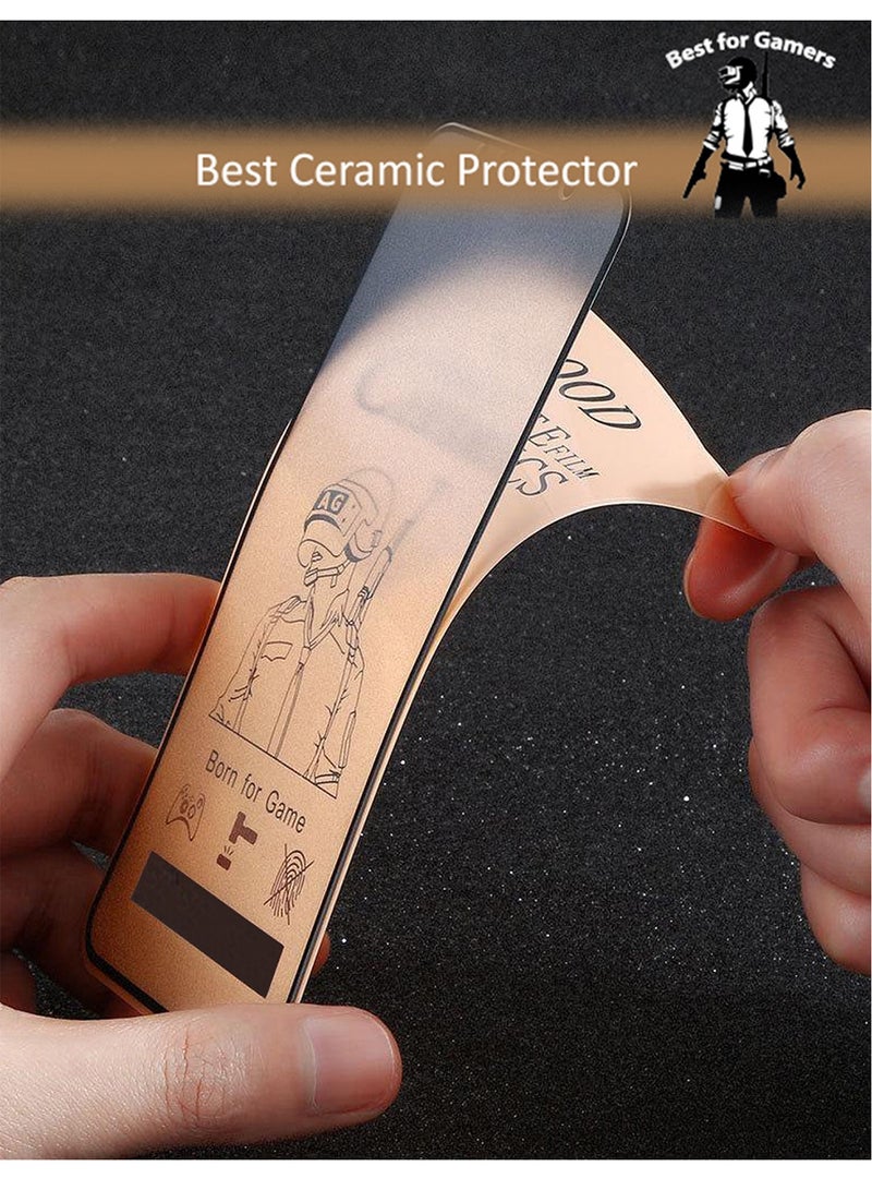 Honor X7c 4G 2024 Nano Ceramic Privacy Full Glue Full Cover Matte Flexible Screen Protector (MSCNMP) - Clear/Black