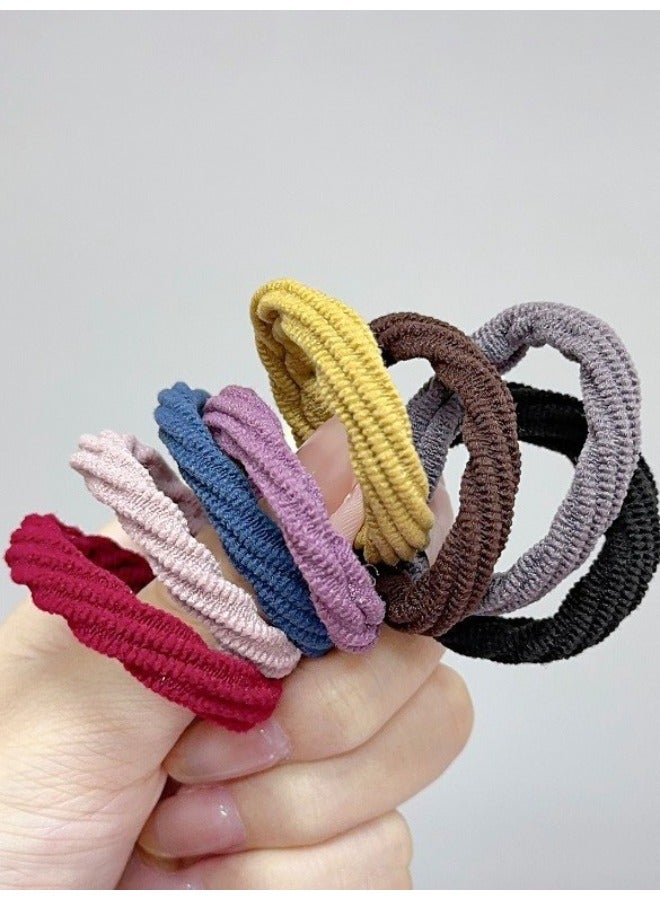 سينران SenRan 100PCS ربطات الشعر الأسود للنساء الفتيات ، فرقة الشعر السوداء السميكة السلسة ، ربطات الشعر المرنة لا ضرر حامل ذيل الخيل - Image 4