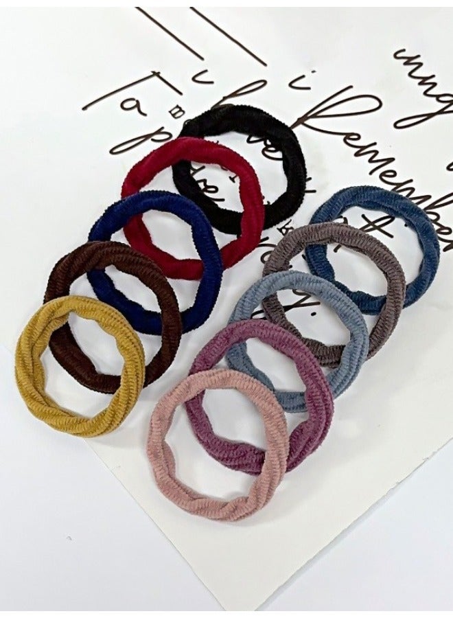 سينران SenRan 100PCS ربطات الشعر الأسود للنساء الفتيات ، فرقة الشعر السوداء السميكة السلسة ، ربطات الشعر المرنة لا ضرر حامل ذيل الخيل - Image 3