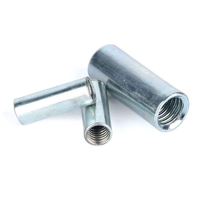 SDY 5 Pcs M12 x 1.75 x 36mm Long Rod Coupling Round Rod Nut Connector Zinc Plated Joint Nut Industrial Construction Fasteners - Image 1