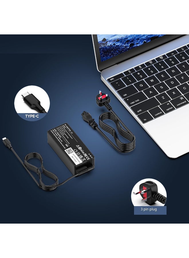 زيكسين شاحن لابتوب USB-C بقوة 65 واط متوافق مع سلسلة Lenovo ThinkPad الطرازات: ThinkPad T14, T15, T480s, T480, T490, T490s, T580, T590, E15, E480, E490, L380, L390, X13, X280؛ وChromebook C330, 300e, 500e.وChromebook - Image 2