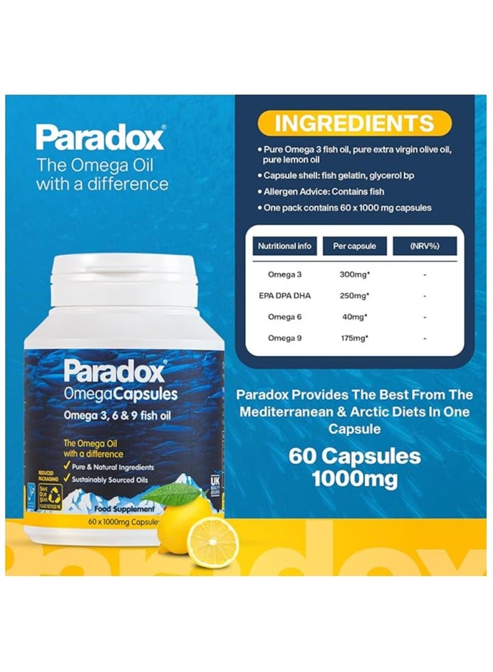 Paradox Paradox Omega 3-6-9 + Vitamin D3 1000mg – Complete Omega Support, 30 Capsules - Image 2