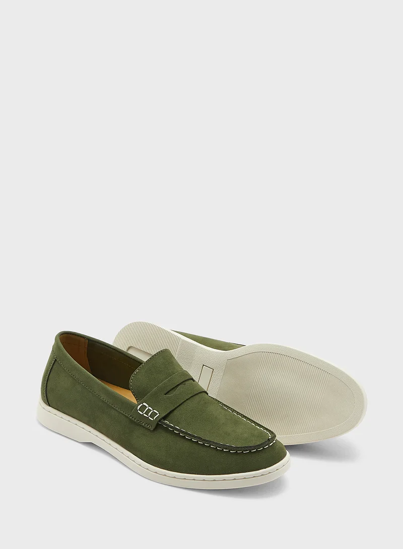 Robert Wood Casual Suede Loafers
