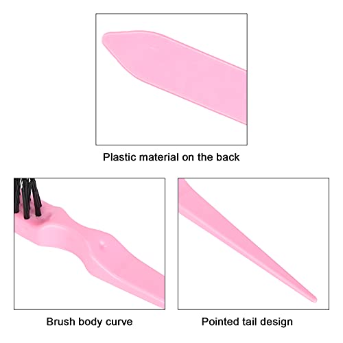 Betued Teasing Brush, Teasing Hair Brush, Plastic Handle Teasing Comb,Travel Portable Nylon Hair Beard Brush Styling Tool for Hair Sectioning for Edge Control Backcombing () - Image 5