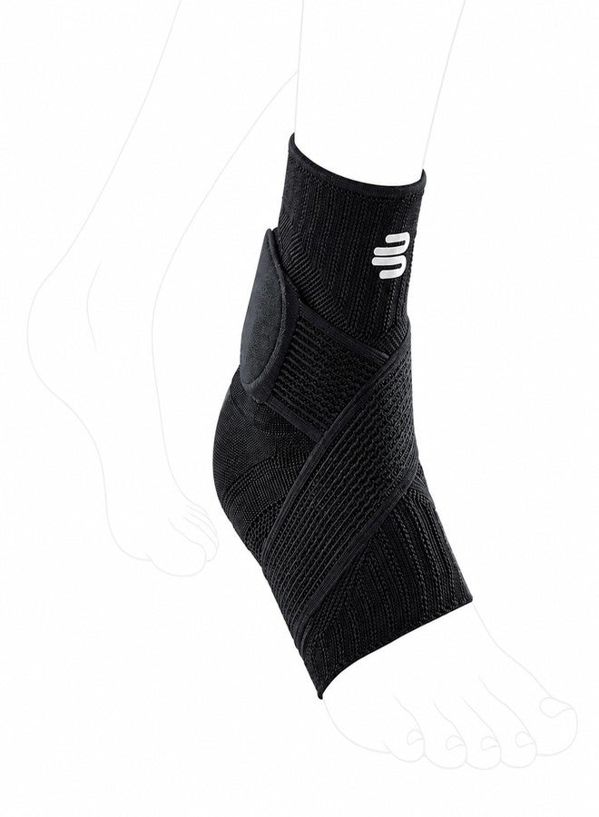 Bauerfeind Sports Ankle Support - Ankle Brace for Stabilization & Protection - Figure-8 Taping Strap - Targeted Compression - Lightweight & Durable (All Black, Medium/Left) - Image 1