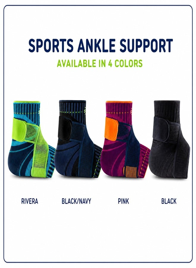 Bauerfeind Sports Ankle Support - Ankle Brace for Stabilization & Protection - Figure-8 Taping Strap - Targeted Compression - Lightweight & Durable (All Black, Medium/Left) - Image 5