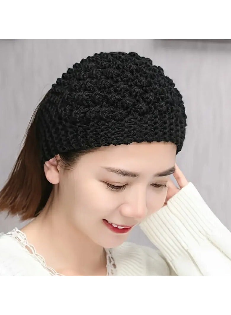 روزينو 1pc عصابة رأس مريحة محبوكة للنساء-أسود - Image 1