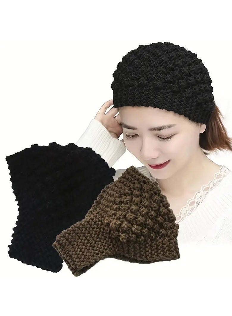 روزينو 1pc عصابة رأس مريحة محبوكة للنساء-أسود - Image 4