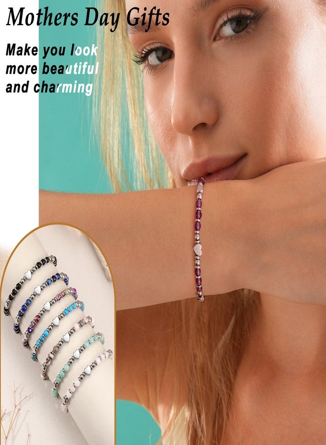 Btysun Granddaughter Gifts from Grandma Valentines Day Gifts for Teens Her Beaded Bracelets for Women Trendy Stuff Nature Stone Bracelets Birthday for Her - Image 2