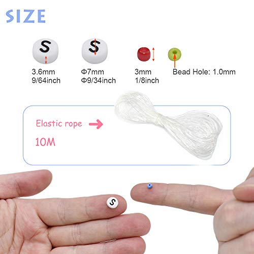 Renashed Beads for Bracelets Kit 10000pcs 3mm Glass Seed Beads Multi Color and 280pcs Alphabet Letter Beads for DIY Jewelry Name Bracelets Making and Crafts - Image 3